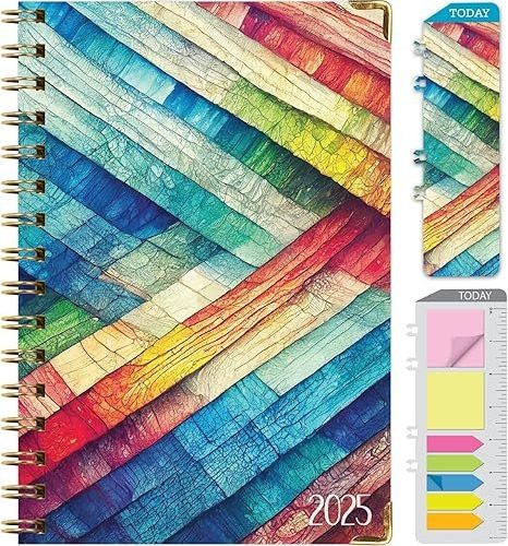 Global Printed Products HARDCOVER 2025 Planner (Rainbow Oak)