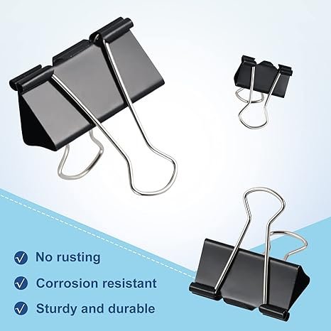 208 PCS Binder Clips Paper Clamps Assorted Sizes, Metal Paper Binder Clip,