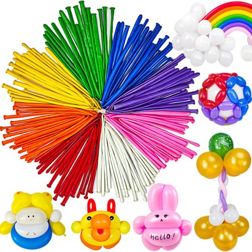 260 Balloons Pack of 100 Long Balloon Animal Twisting Balloons for for Animal Shape Birthdays Clowns