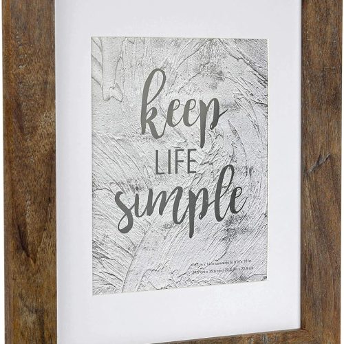 CT0209-PF159GT_1 kennethan 11x14 Picture Frame Rotten Brown 2 Pcs Wooden Frame can Display 8x10 Picture with Mat or 11x14 Without Mat on the Wall For home decoration,holiday gift