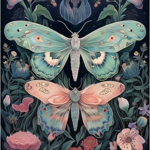 Natuyalo Paint by Numbers Kit for Adults Beginners and Kids, 16" Wx20 L Canvas Pictures Drawing Acrylic Paintwork with 3 Pcs Paintbrushes, Butterflies in Flowers