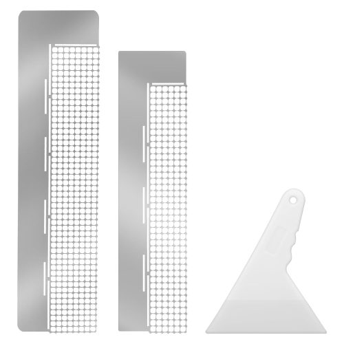 Diamond Drawing Ruler 3 Pcs Mesh Ruler Grid Stainless Steel 5D Diamonds Drawings Rulers Tool DIY Rulers Accessories with 240 400 Blank Grids for Diamond Drawing Round Full Partial Drill