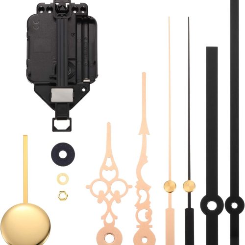Hicarer Quartz Pendulum Clock Movement DIY Movement Kits with 2 Pairs Hands and Pendulum