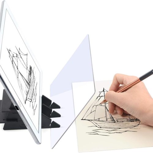 Optical Drawing Board Portable Image Drawing Board Tracing Drawing Projector Painting Board Sketching Tool with PMMA Lens for Kids, Beginners, Artists, etc
