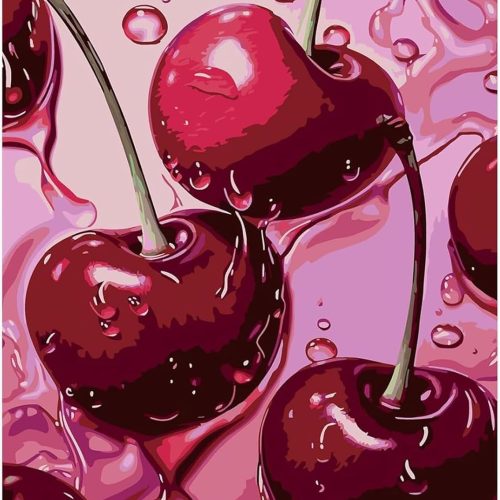 Gamteldot Cherry Diamond Art Kits for Adults Beginners,DIY Diamond Art 5D Full Drill Diamond Dots Diamond Painting with Complete Tools,Pefect Art Crafts for Home Wall Decor Gift-12x16in