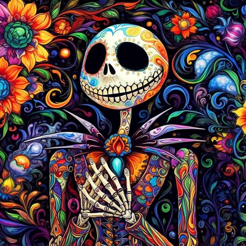 Meothan Paint by Numbers Kits for Adults Beginners- Easy Canvas Nightmare Before Christmas Paint by Number for Home Decor and Gifts 16X20 inch (Halloween)