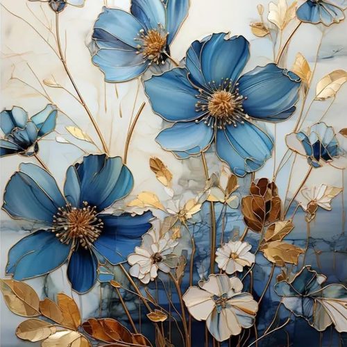 CT0510-PBN-67GT_1 JATOK Paint by Numbers Kits for Adults, Painting Kits for Beginners On Clear Symbols Colored Canvas, Easy DIY Acrylic Pigment Drawing Paintwork for Home Wall Decor, 16x20 in Frameless, Flower