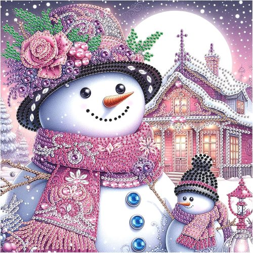 Christmas Diamond Art Painting Kit, 5D DIY Snowman, Special Shape Crystal Diamond Partial Diamond Art Painting Mosaic Handicraft, Wall Art Painting For Bedroom, Office, Living Room Wall Decor Gift