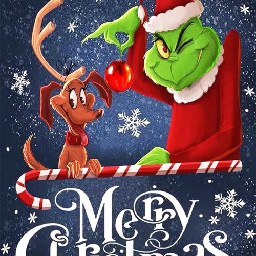 SUMELAY 5D Diamond Painting Kits for Adults, Grinch Diamond Art Kits for Adults&Beginner, Full Drill Diamond Art Paint with Round Diamonds, DIY Gem Painting Kit for Home Wall Decor 12x16 Inch (QY836)