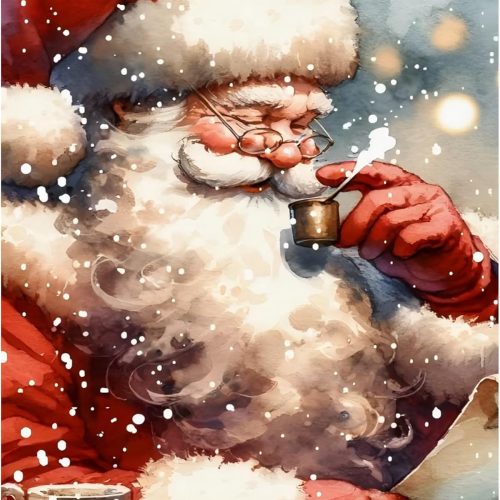 hkejoi Christmas Paint by Numbers Kit for Adults, Christmas Adult Paint by Number Kits on Canvas Santa, Christmas Paint by Number for Adults Beginners for Home Decor 16x20 Inch
