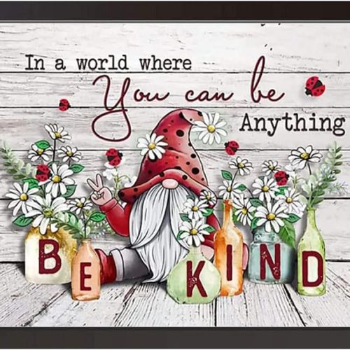Stamped , Gnome Counted Cross Stitch Kits for Adults Beginners,Full Range of Cross-Stitch Stamped Kits Needlecrafts for Home Wall Decor Patterns 11.8x15.7inch
