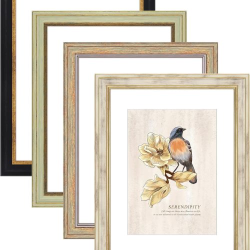 AAQ 4 Pack 8x10 Picture Frame - 8 x 10 Photo Frame with HD Plastic Cover, Picture Frames for Wall & Tabletop Picture Frames