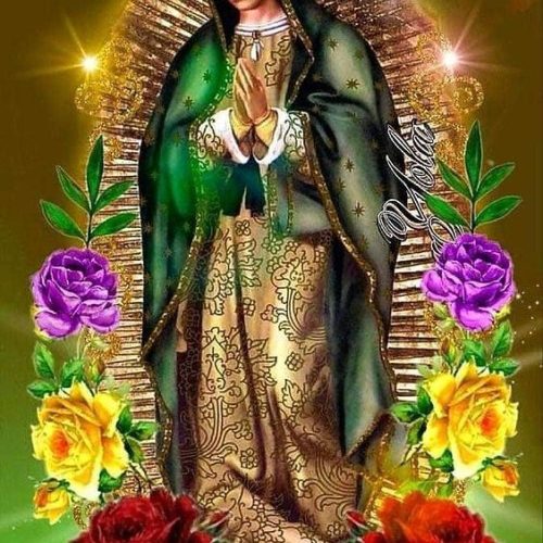 5D DIY Diamond Painting Full Round Diamond in Virgin Mary in Embroidery Diamond Mosaic Kit Religious Jesus Cross Stitch Wall Home Decoration Gift (40 * 50 cm/15.7 * 20 inches)