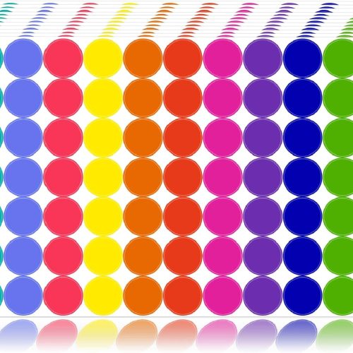 1400 PCS Colored Dot Stickers Round Color Coding Labels Classroom Must Haves, Circle Dots Labels Price Stickers Polka Circle Dot Stickers Label Sticker for Office, Classroom Decor, Papers Etc