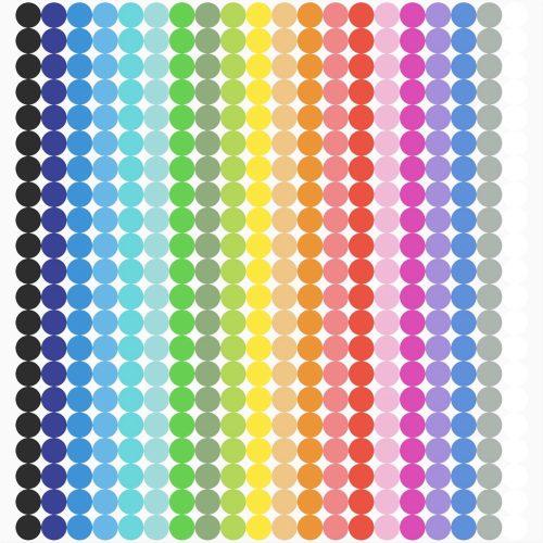 6720 PCS Small Dot Stickers Round Color Coding Labels Circle Dot Stickers Label Sticker in 20 Colors for Office,Classroom