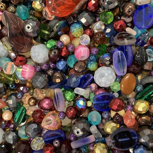 CT0611-CSZ-26GT_1 One Pound Assorted Glass Beads for Jewelry Making, DIY Lamp Work, Arts and Crafts, and Decorative Hobby Artistry, Colorful Crystal Assortment Bulk Mix, 4-18mm (Mixed Colors) (1)