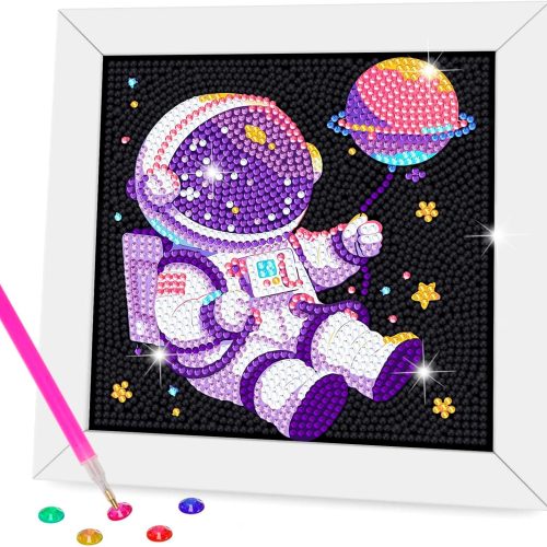 Nardoll Diamond Art Kits with Wooden Frame - Crafts for Girls - Diamond Art Painting Dots Paint by Number - Arts and Crafts - GEM Art for Adult Beginners Home Wall Decor