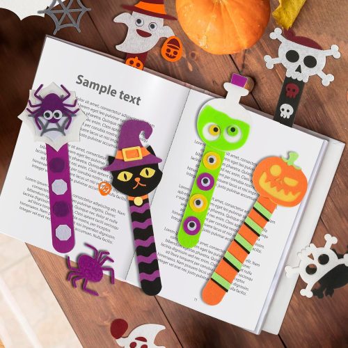 SpringFlower Halloween Crafts For Kids, DIY Bookmark For Classroom Party, School Classroom Activities, Party Favors Supply, School Rewards