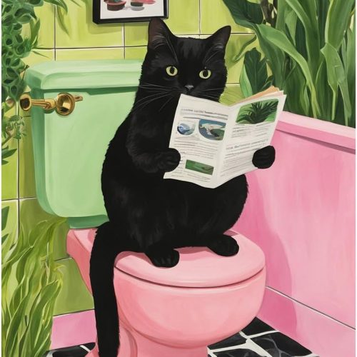 CT0731ZRA603GT_1 Paint by Numbers Kit for Adults Beginner, Black Cat Adult Paint by Number Kits on Canvas, DIY Acrylic Watercolor Oil Colorful Painting by Number for Adults Without Frame for Home Decor 16x20 Inch