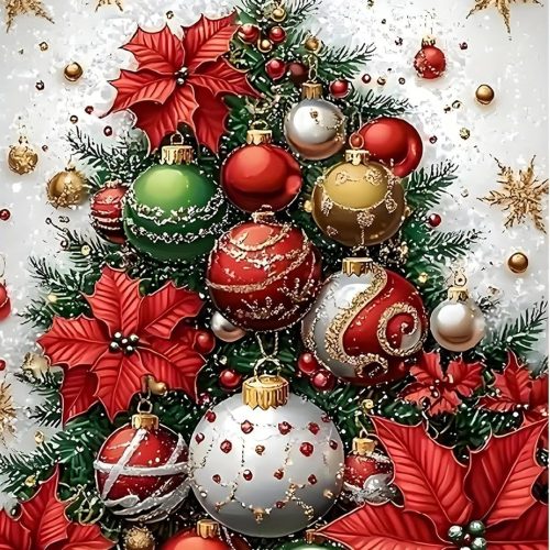 Christmas 5D Diamond Painting Kits for Adult,Xmas Tree Diamond Art Kits for Beginners,DIY Full Drill Winter Holiday Rhinestone Diamond Dots Gem Painting Art Craft Home Decor 12 x16 Inch