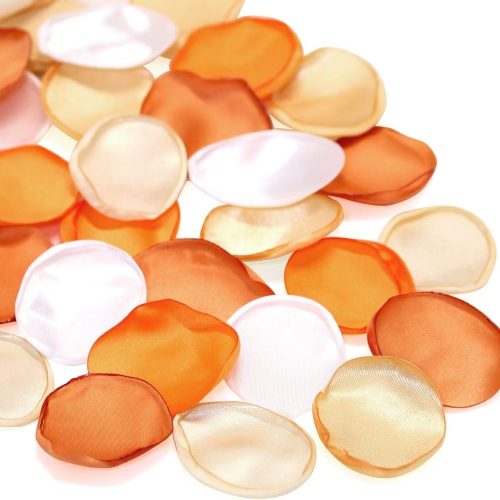 300pcs Fall Wedding Silk Rose Petals, Burnt Orange Flower Petals Wedding Party Fake Petals for Aisle Flower Girl Basket Bridal Shower Table Decor