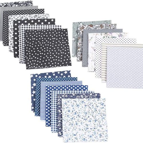 21 Pcs 10" x 10" Quilting Fabric Patchwork Squares Sheets Cotton Floral Printed Precut Fabric Sheets Cloths for DIY Sewing Scrapbooking Quilting (Color 2)