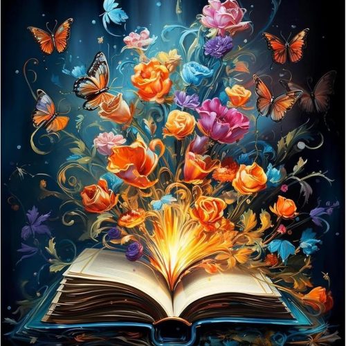 KEUASDV Diamond Painting Kits for Adults, Magic Book 5D DIY Diamond Art Kits Full Drill Diamond Dots for Gift Wall Decor and Relaxation Gem Arts 12x16 inch