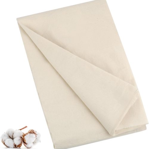 PEASUG 100% Cotton Muslin Fabric, 63 Inch X 5 Yards Unbleached Muslin Linen Fabric by The Yard, Medium Weight Draping Fabrics Suitable for Sewing Embroidery, Garments, Crafts Material-Natural