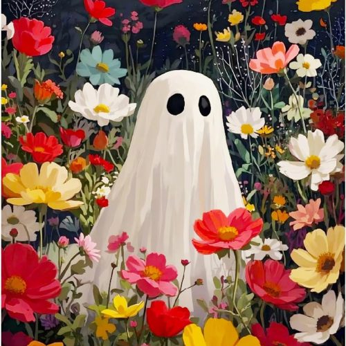 xcemhil Halloween Paint by Numbers Kit for Adults, Ghost Painting by Numbers, Adult Paint by Number Kits Suitable for Gifts and Interior Decor 16x20 Inch