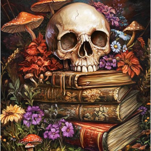 CT0831ZRA07GT_1 xcemhil Halloween Paint by Numbers Kit for Adults, Book Painting by Numbers, Adult Paint by Number Kits Suitable for Gifts and Interior Decor 16x20 Inch