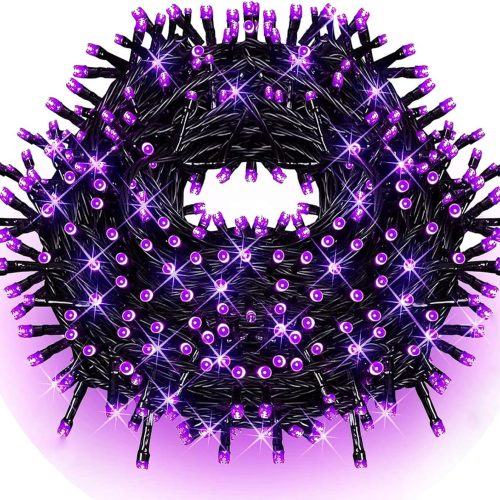 FULLBELL Black Light String Lights Blacklight 100 LEDs 33 Feet Black Lights for Glow Party, Blacklights for Birthday Party Halloween Christmas Bedroom (Purple)