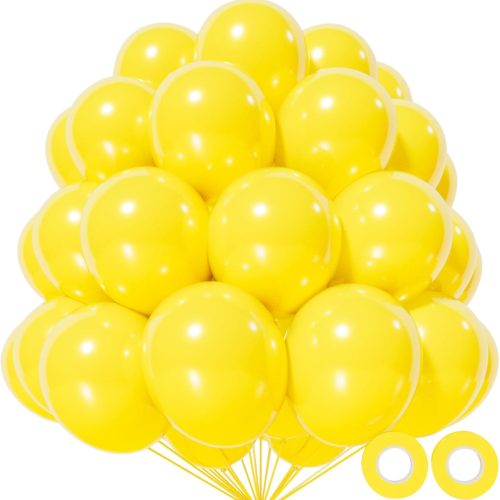 CT0906ZRA1485GT_1 KAWKALSH Yellow Balloon 12 Inch, 110pcs Latex Party Balloons Helium Bright Color for Birthday Baby Shower Wedding Party Supplies Arch Garland Decoration