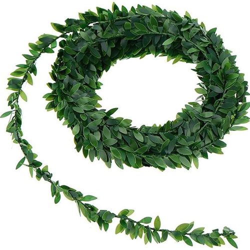 7.5 M 295 inch Garland Foliage Green Leaves Artificial Wreath Fake Vine for Wedding Party Wall Crafts Home Decor