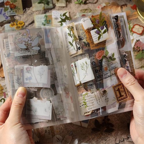 CT1419CT_1 Junk Journal Stickers for Scrapbooking, 120Pcs Retro Flower Butterfly Nature Poem Stamp Letter Decorative Stickers for Scrapbook, DIY Crafts Album Phone Cases Laptops Calendars Notebook (Nature)