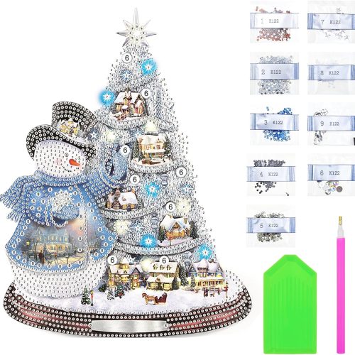 Christmas Diamond Painting Kits Special Shaped Rhinestones Winter 5D Diamond Dots Painting for Adolescents, Christmas Tree Diamond Painting, Ornaments Kit Christmas Decor DIY Crafts