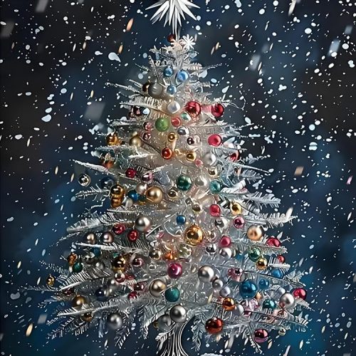 JXDXDJ Christmas Diamond Art Kits for Adults, Winter 5D Diamond Painting Kits for Beginners,DIY Round Full Drill Diamond Dots Gem Art for Adults, Paint by Diamonds Pictures Crafts Home Decor 12x16 in