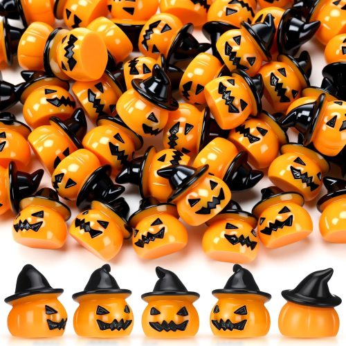 50 Pcs Halloween Miniatures Figurines Mini Ornaments Halloween Tiny Resin Figures Statues Table Ornaments for Party Craft Indoor Outdoor Home Garden Decoration