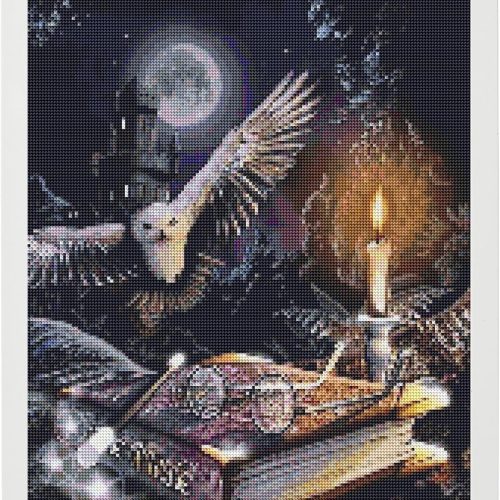PSCH Diamond Art Kits for Adults-Halloween Diamond Painting Kits for Adults,DIY 5D Full Drill Diamond Art Perfect for Relaxation and Home Wall Decor (Without Frame,12x16 inch)