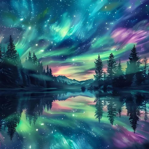 Aurora Diamond Painting for Adults-Diamond Art,Aurora 5D Diamond Painting Kits for Adult,Starry Sky Gem Art for Adults and Crafts Home Decor 12x16inch