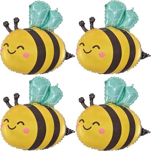Bee Balloons,4 PCS 31 Inch Bee Birthday Party Decorations,Bee Baby Shower Decorations