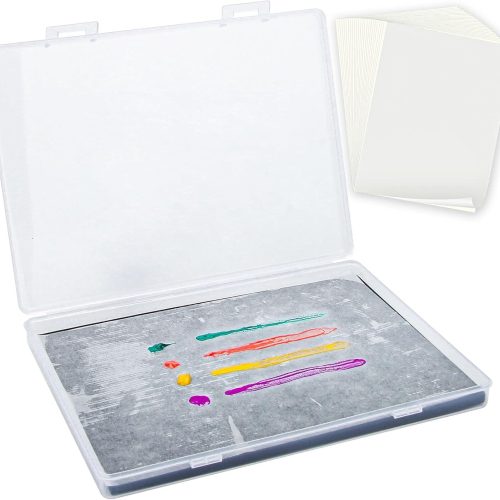 Stay Wet Palette for Acrylic Painting Garpernics Wet Palette Tray with Sponges and 100 Papers for Acrylic Paints, Keep Paint Wet and Fresh for Miniatures