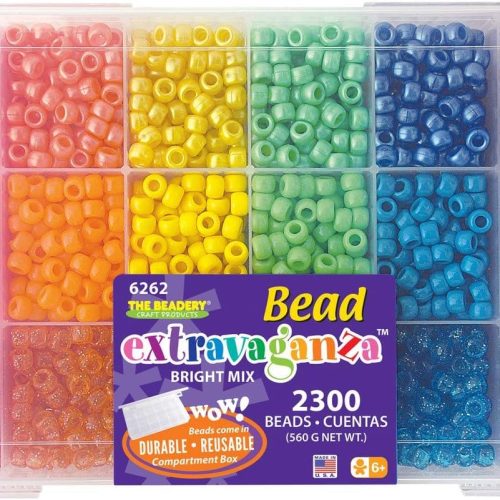 Beadery B6262 The Sparkles Pony Bead Box - approximately 2300 beads