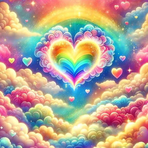 CTBS50CT_1 Axquilon Diamond Art Kits for Adults-Rainbow Heart 5D Diamond Painting Kits for Beginners- Round DIY Arts and Crafts Gem Art Kits for Home Decor Gift-12x16in