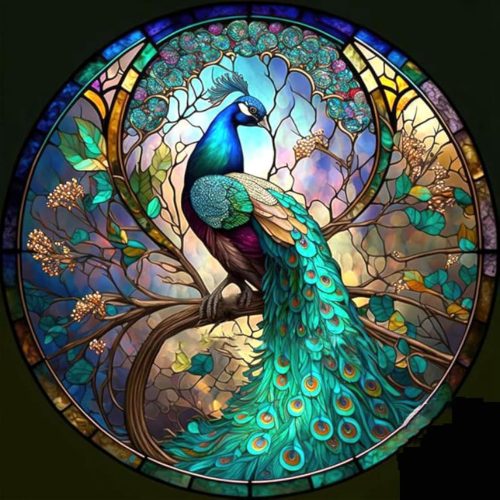 RYMILIE Diamond Painting Kits for Adults - Peacock DIY 5D Diamond Art Kits Full Drill Diamond Dots Paintings with Diamonds Gem Art and Crafts Home Decor 12x12inch