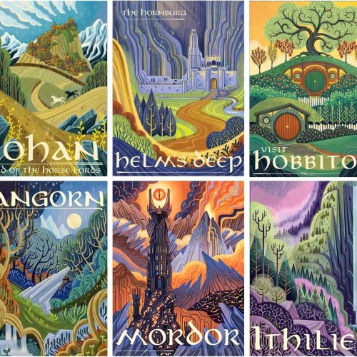 6Packs Ring Art Diamond Art Kits for Adults,Abstract Landscape Diamond Painting Kits,DIY 5D Fairy Dust Diamond Art Painting Kits,Magic Castle Gem Art Painting Kits for Home Wall Decor 12x16inch