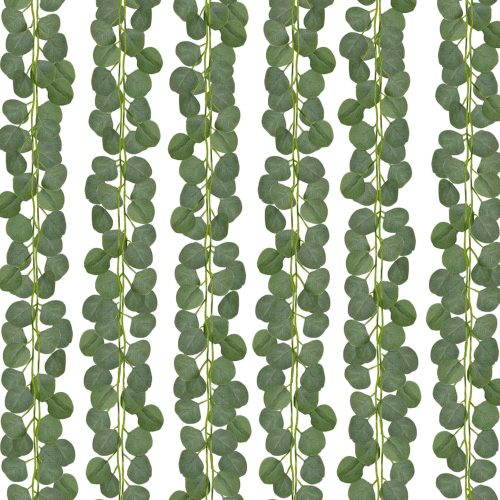 CTGG13CT_1 CQURE 12 Pack Eucalyptus Garland,Artificial Eucalyptus Leaves Table Greenery Garland Wreath Vines for Wedding Party Table Fireplace Bedroom Wall Room Decor