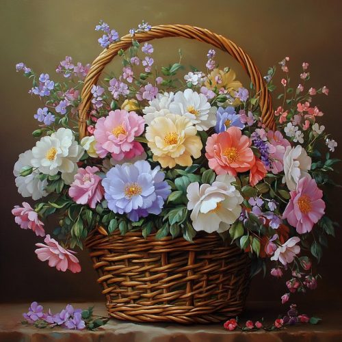 Milila Diamond Painting Kits for Adults Full Drill Round Diamond Art Kits for Beginners for Home Wall Decor 11.8x11.8inch(Flower)23.44CTKT10CT