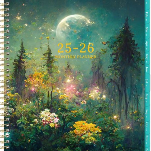 Monthly Planner 2025-2026 - Academic Planner 2025-2026, JUL. 2025 - DEC. 2026, 8.5" x 11", 18 Month Calendar with Tabs & Pocket, Monthly Calendar with Twin-Wire Binding