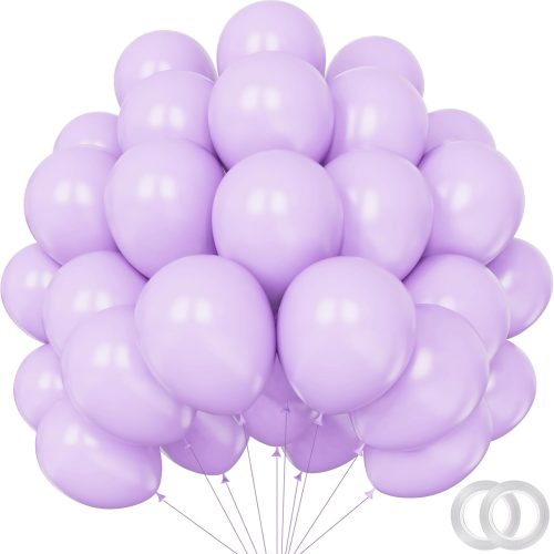 100 Pack 12 inch Light Purple Latex Balloons Pastel Decorations for Birthday Party, Wedding, Anniversary, Baby Shower