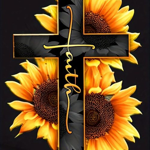 GXGLLPZBY 5D Diamond Painting Kit for Adults Beginners,DIY Cross Sunflower Paint by Diamond Art Kits,Suitability Friends Full Round Drill Diamonds Dots Gem Art,Home Wall Decor 11.8x15.8 Inch22.19CTPK03CT